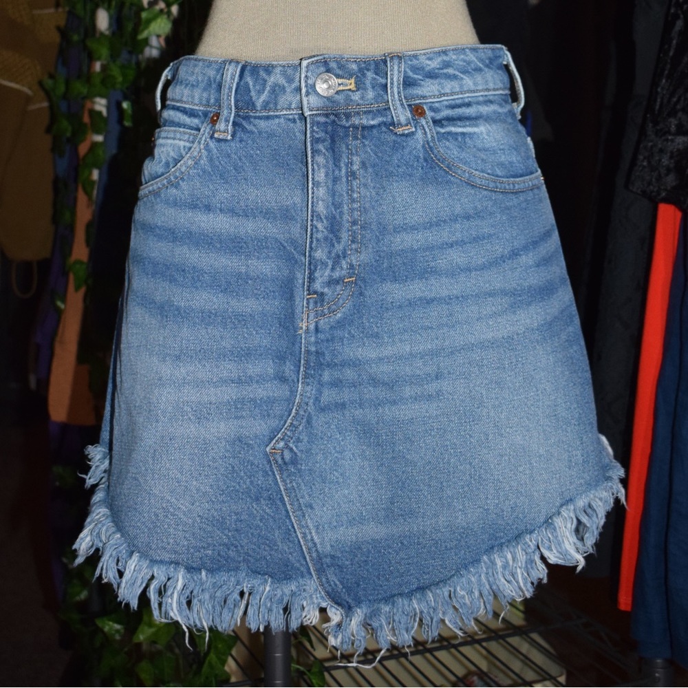 We the free denim raw hem size 26 skirt and divided size m tank